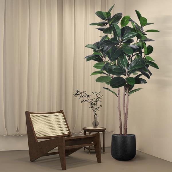 Tropical Faux Oak Tree Bonsai Plant Faux Rubber Tree Plant for Home & Garden Decorative Artificial Rubber Tree for Backyard Decor