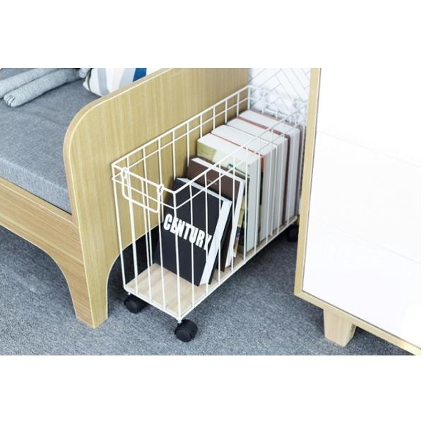 Iron Dirty Clothes Basket North Europe Simple Toy Book Sundry Basket With Wheel Sewing Storage Basket