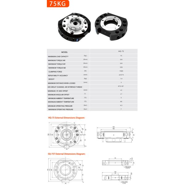 25KG Device Automated FixturesRobot Quick Change System Automatically Tool Changer