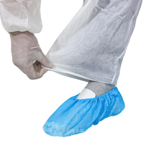 Type 5/6 White SMS Disposable Non Woven Coverall Without Hood