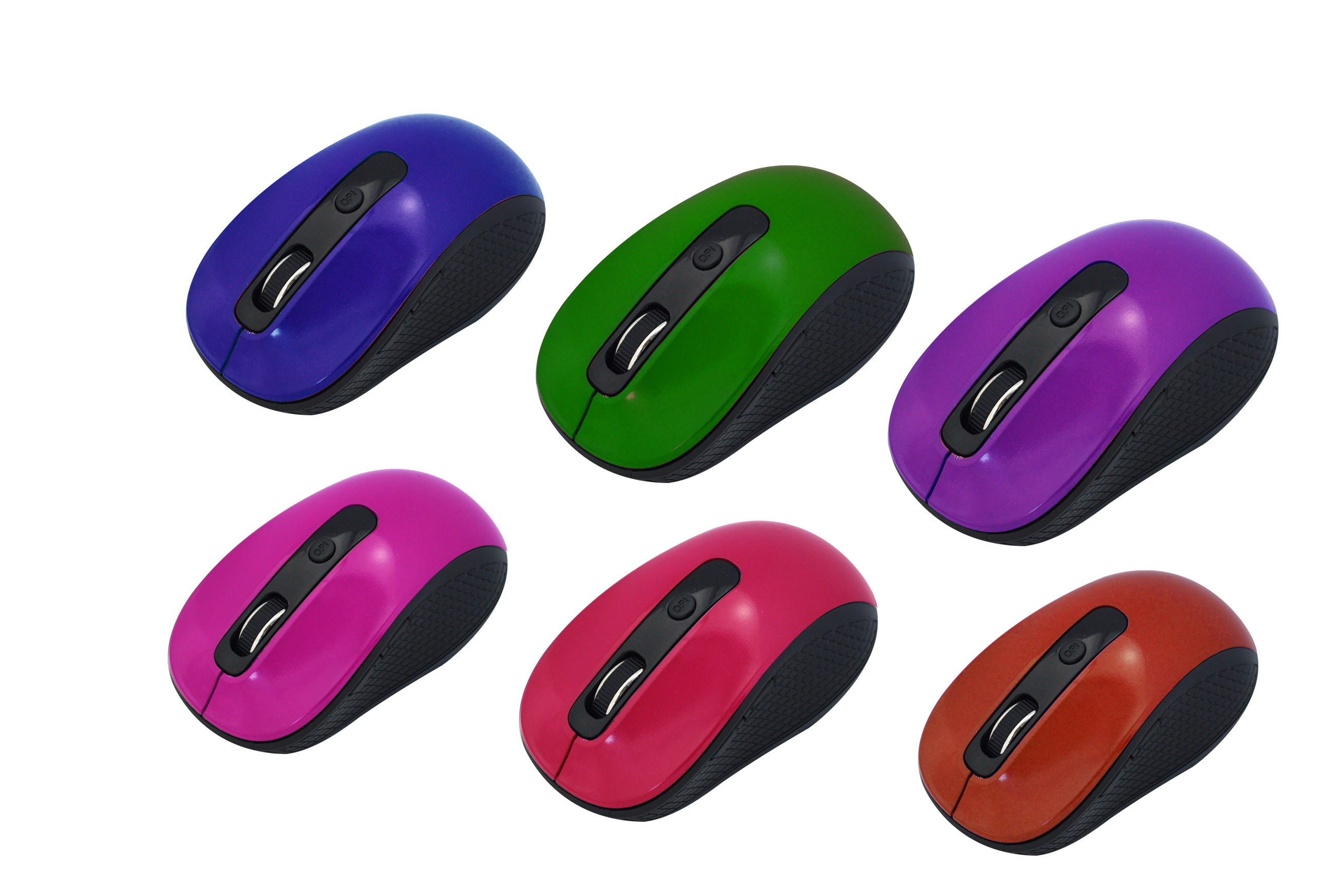 6D 2.4GHZ , 800 / 1600 DPI Speed Change , Freely 360-Degree Use Within 15M Radiu Wired Or Wireless Mouse