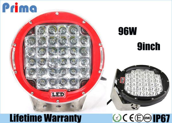 High Intensity 6000k LED Driving Light For 4 X 4 SUV 4WD Truck 9 Inch 96W Work Light