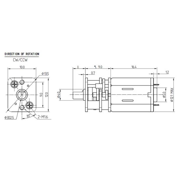 12000-16000RPM N20 12V почистило мотор щеткой DC с 2:1 коэффициента шестерни GB12 к 1000:1