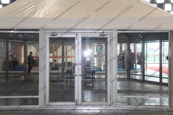 φ10M Six Sides Pagoda Party Tent Temporary Aluminum Frame For Shanghai Exhibition