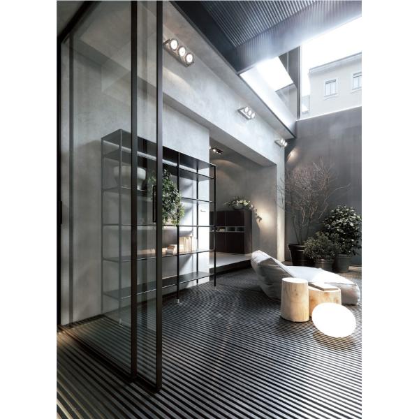 Narrow Black Frame Aluminum Glass Sliding Door philippines price and design