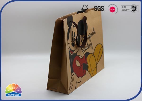 sacos de compras do papel de embalagem de 190gsm com gravação do revestimento UV para presentes das promoções