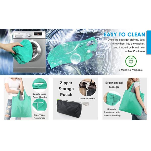 Vegetable Durable Heavy Duty Oxford Polyester XLARGE CAPACITY T-Shirt 201D Polyester Eco Shopping Big Tote Bag