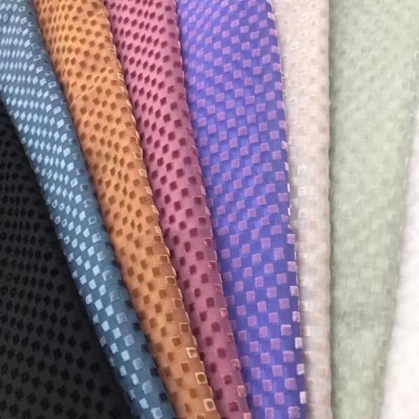 Metal Glitter Check Knitted Velour Viscose Jacquard Burnt Out Velvet Fabric