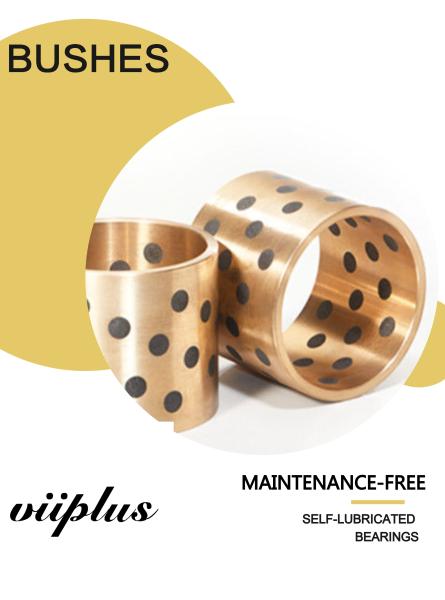 Maintenance Free Graphite Plugged Bronze Bearings Valves Bushing Steel / Copper Composite