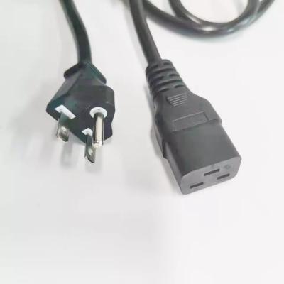 Cabo de alimentação resistente preto 14AWG IEC C14 a NEMA6-15P