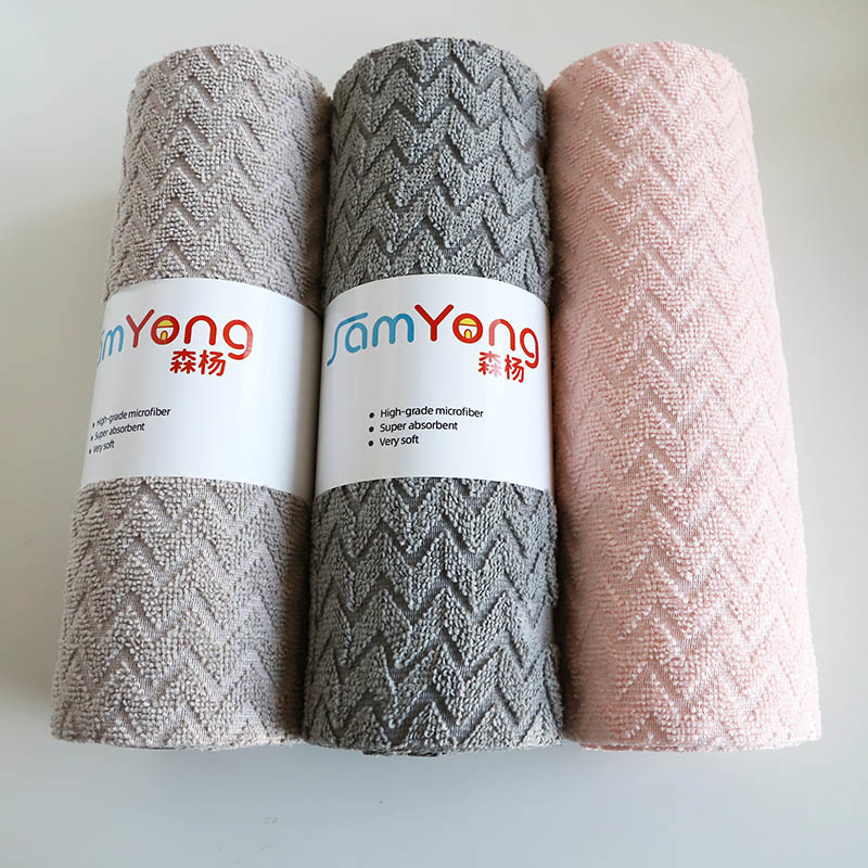 Professional Jacquard Microfiber Cleaning Towel / Rag 180 GSM 30X30CM