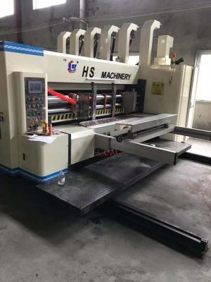 Rotary Stacker Printer Slotter Die Cutter Machine 4 Color Flexo Printing