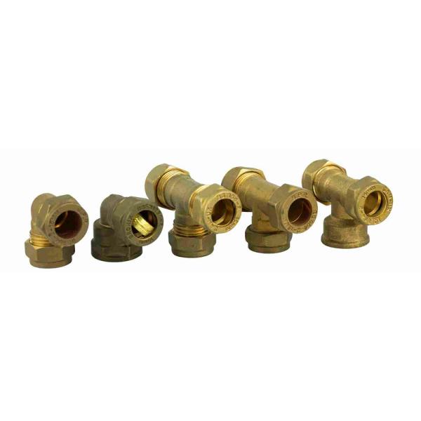 Copper Core Forged Brass Pipe Fittings Compression Pipe Cap BS864-2 Standard