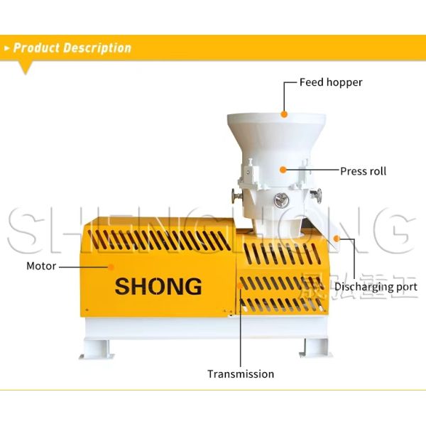 Cow Manure Fertilizer Pellet Machine , Carbon Steel / SS Granules Manufacturing Machine