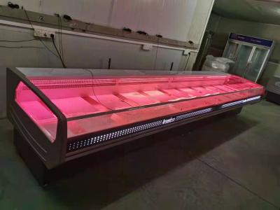 Painted Steel Meat Deli Display Cooler Grey Color Multiscene