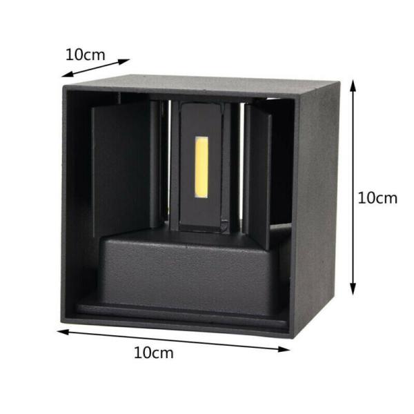 outdoor led wall lights Square Adjustable Beam Angle 3W 5W 6W COB Aluminum Up Down IP65 outdoor Wall Light