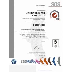 Jiacheng bag and case Co., Ltd Certifications