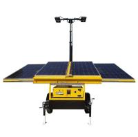 Panneau solaire de la tour de lumière 4*390W 360 degrés de rotation mobile 4*390W capacité de la batterie2*50Ah 2*2400wh LED 8M hauteur