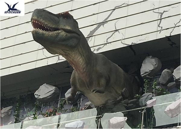 Life Size Mechanical Outdoor Dinosaur Statues For Dinosaur Theme Park / Zoo