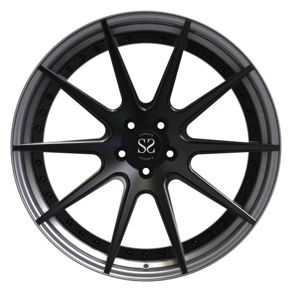 Сатинировка колес Audi Rs6 двухкусочная выкованная черная для идущего автомобиля