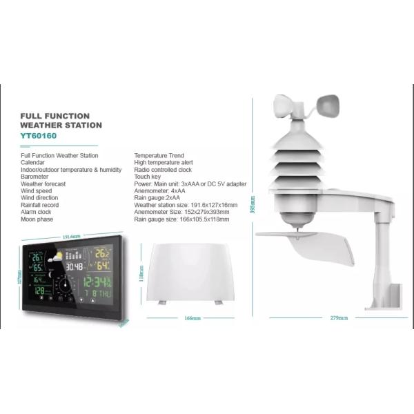 Station météorologique numérique ABS sans fil à l'intérieur et à l'extérieur