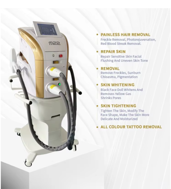 2 In 1 M22 IPL OPT Nd Yag Laser Hair Removal Machine Tattoo Pigment Removal Device