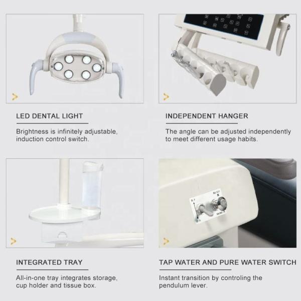 Confortable pratique pratique de chaise dentaire électrique multicolore de la CE pour la chirurgie