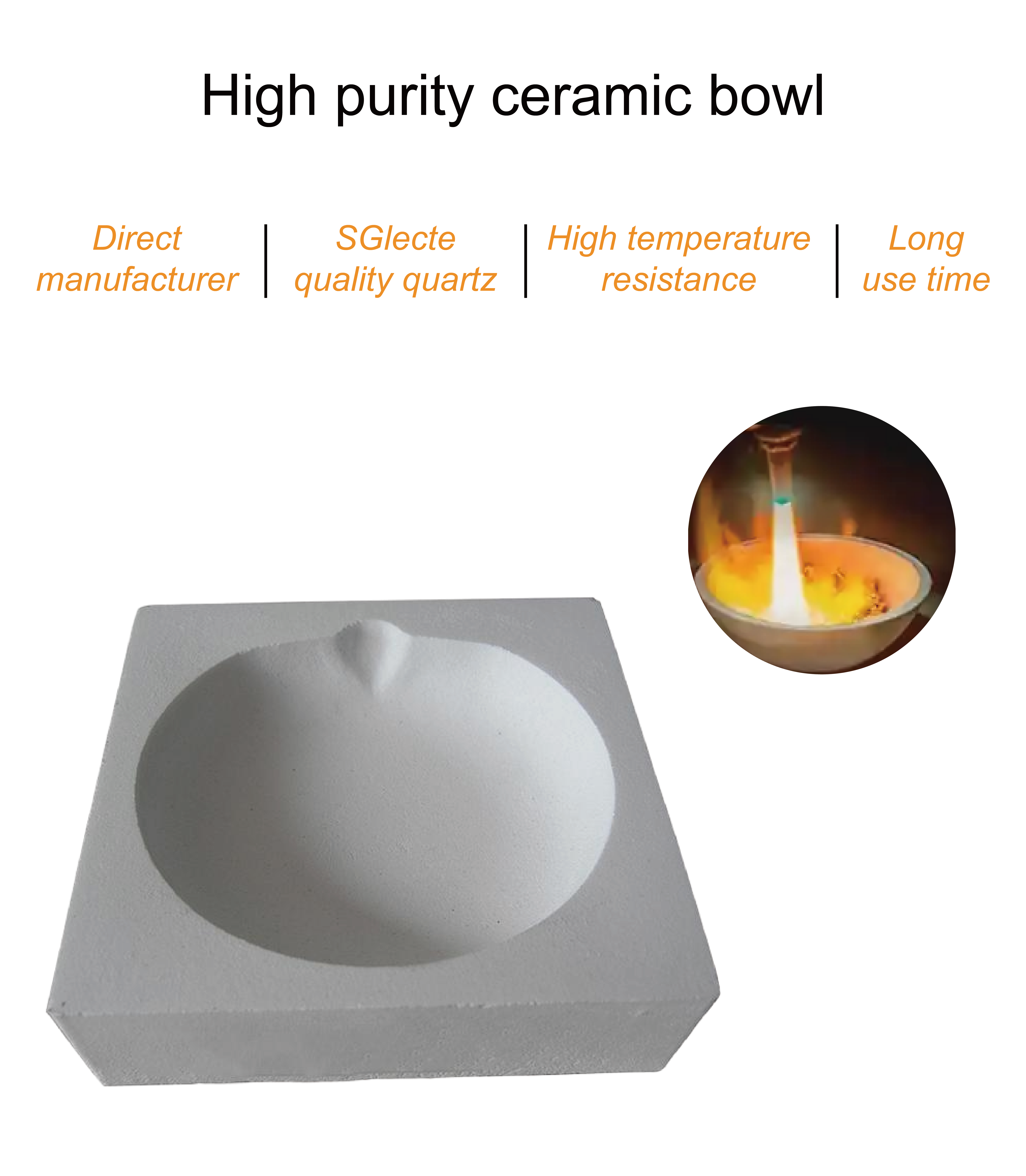 Ceramic Melting Crucible / Bowl