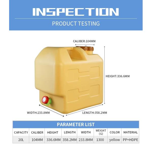 OEM 5 Gallon Outdoor Water Tank With Silk Screen Printing