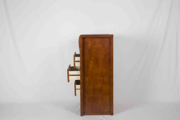 Elegant Solid Wood Bedroom Furniture , Walnut Bedside Table Space Saving