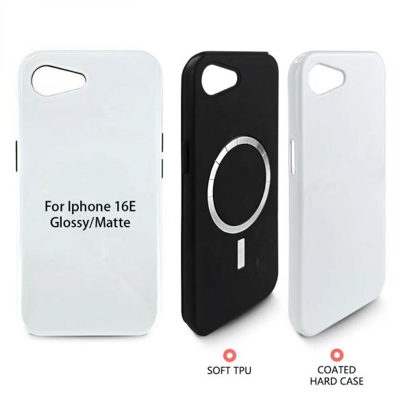 3D 2 In 1 Magnetic For Iphone16e Blank Sublimation Phone Case Custom Print Magnet Protective Case