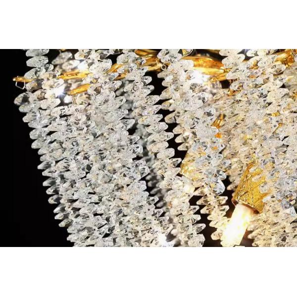 Post-modern light luxury personality villa model room living room dining room bedroom lamp creative tassel branch crystal chandelier