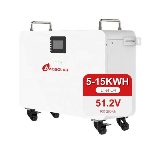 Amosolar 48V 280Ah 13.44KWh Battery Pack for Home Temperature Storage of Solar Energy