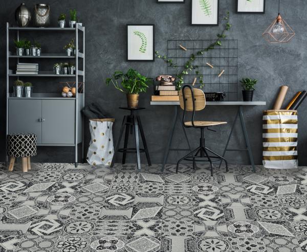 Grey and Blue Durable 250x250mm Parede interior azulejos rústicos de cerâmica para varanda e azulejos de chão para quarto