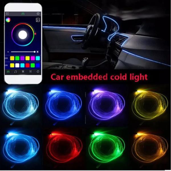 5050SMD 6M Interior Ambient Lights Optical Fiber Remote Voice