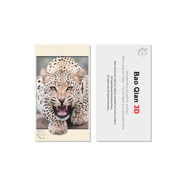Plastic PET 3D Flip Lenticular Card Printing For Hotel , Restaurant