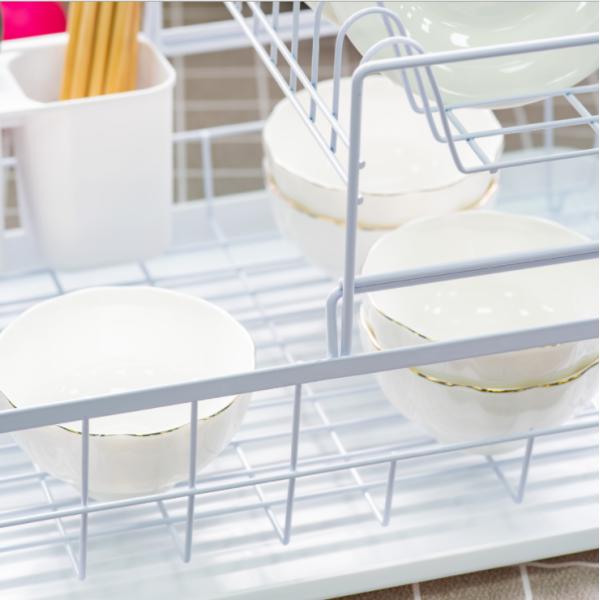 Anti Corrosion 1.5KG Stainless Steel 2 Tier Dish Rack