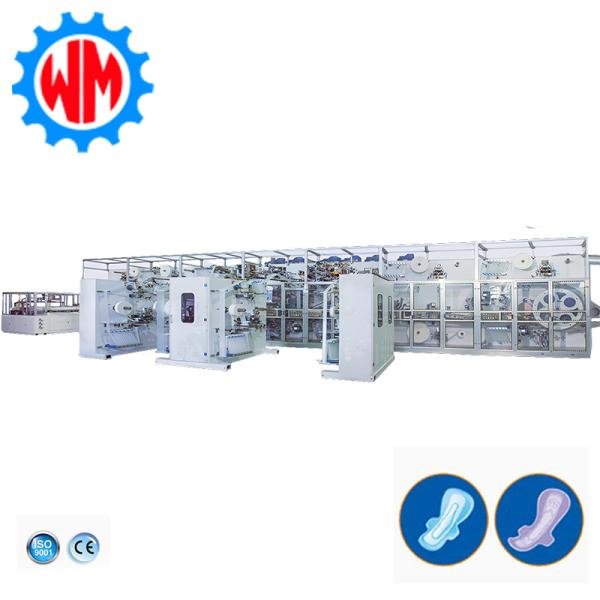 Stable Work Sanitary Pad Making Machine 1200pcs/min Customizable System