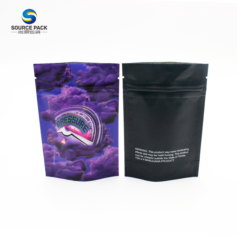 Отпариваемые мешки Mylar Weed Packaging Stand Up Pouch Doypack Перезамыкаемая резьба