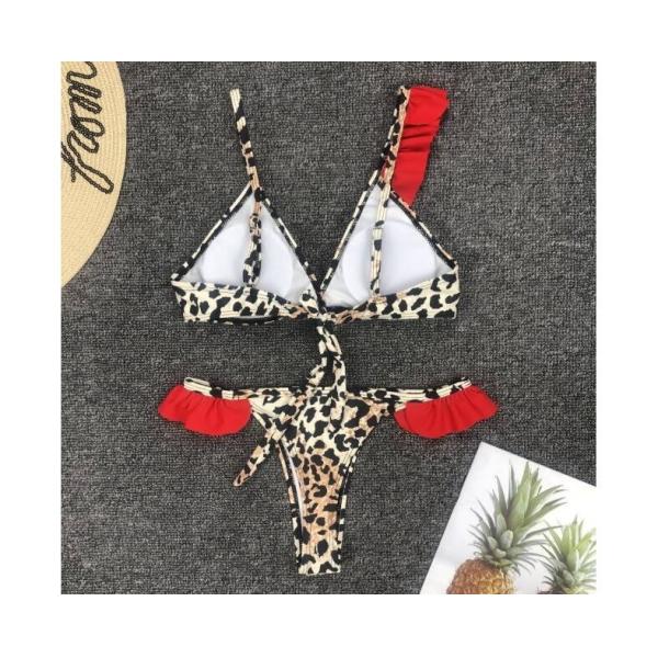 Womail Alluring Biquini Leopard Printed Bikini Push-Up Padded Swimwear Women's