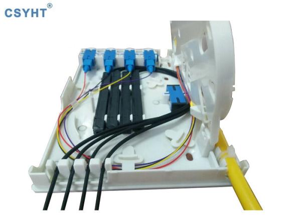 ABS PLC 4C Fiber Optic Distribution Box 10mm Cable Indoor Wall Mount