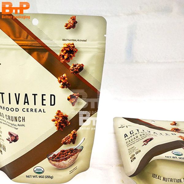 Reusable  Chocolate Zipper Bags Aluminum Foil Sealing Pouch Stand up Zip Lock Bags