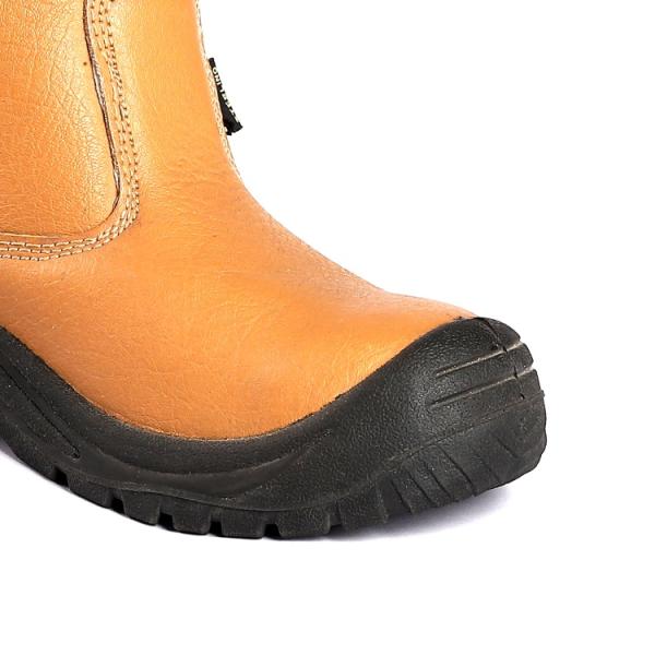 Shengjie Shock Proof Yellow Leather High Top Safety Boots Steel Toe Protection PU Steel Sole Safety Shoes (Шэньцзиэ), защищенная от ударов желтой кожи высокой верхней защитной обувью из стали