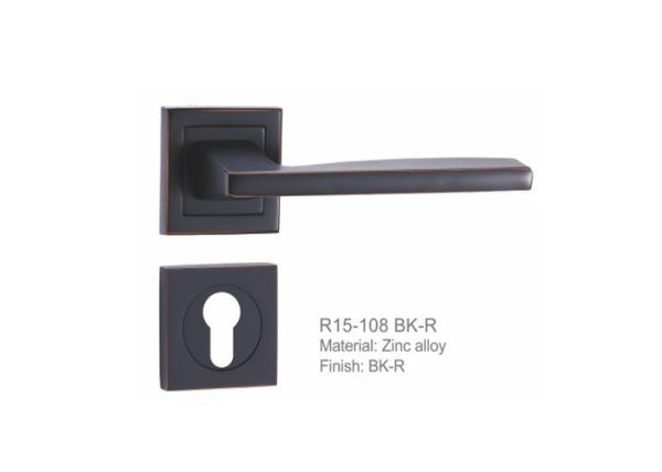 Modern Zinc Alloy Door Handle , Commercial Door Handle 58*85mm Customized Design