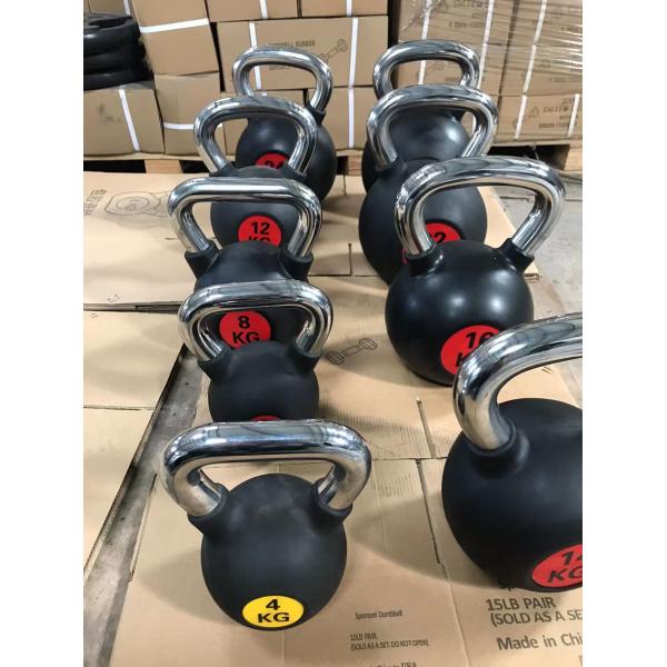 Steel Kettlebell Rubber Coated Dumbbell for Gym Home