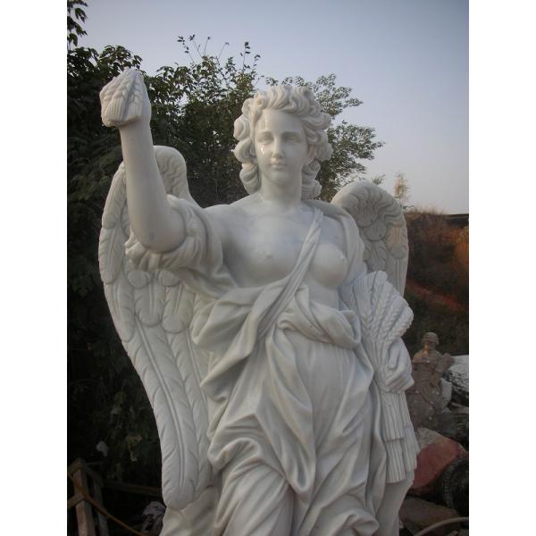 Garden Deco Life size Four angel marble statues,china marble sculpture supplier