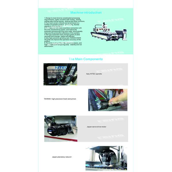 PTP Woodworking Center CNC Router Drilling Machine with 2860mm Y Axis Travel SXA1328