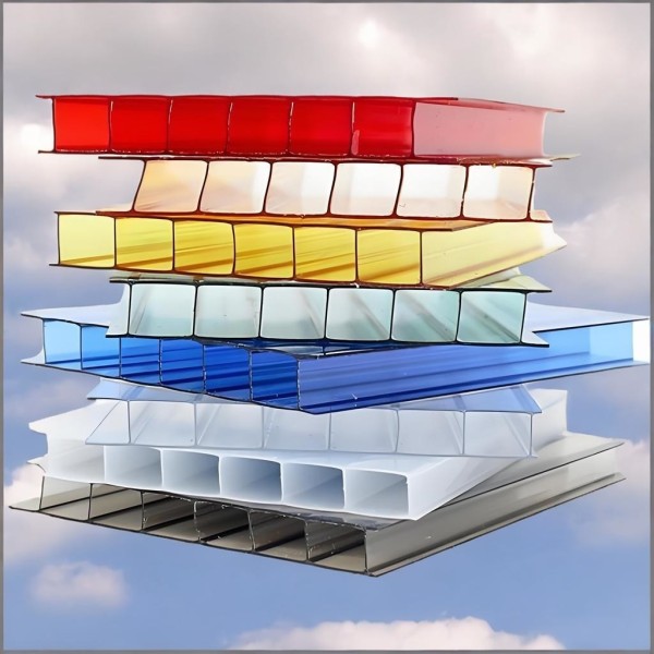 Opal Polycarbonate Hollow Sheet PC Hollow Sheet Thick 4mm To 20mm Transparent Lightweight Durable Construction Material