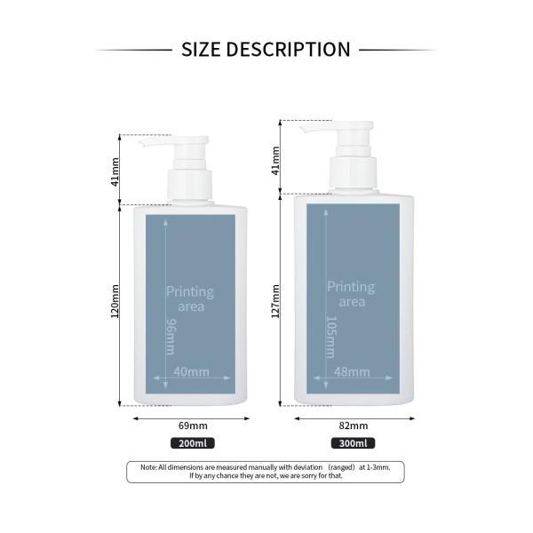 Matte White 200ml printed lotion packaging body wash pump  lotion baby shampoo and conditioner bottle