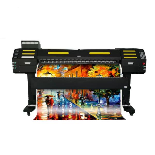 Multicolor 6ft Eco Solvent Printer with 6 Color Inkjet Printers and 2 XP600/TX800 Heads